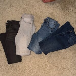 The Children’s place Set of Four Jeans in Black, Light Gray, light and dark Blue